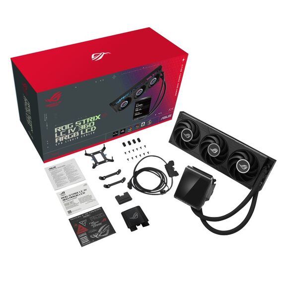ASUS ROG Strix LC IV 360 ARGB LCD Prozessor All-in-One-Flüssigkeitskühler 12 cm Schwarz, 12 image