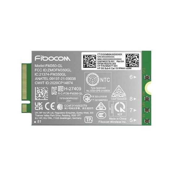 HP 5G Sub-6 Cat 19 WWAN Eingebaut