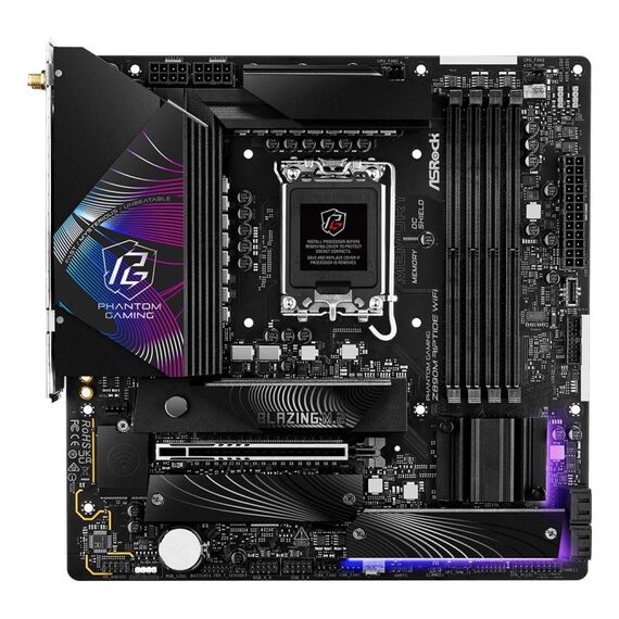 Asrock Phantom Gaming Z890M Riptide WiFi Intel Z890 LGA 1851 (Socket V1) micro ATX, 2 image