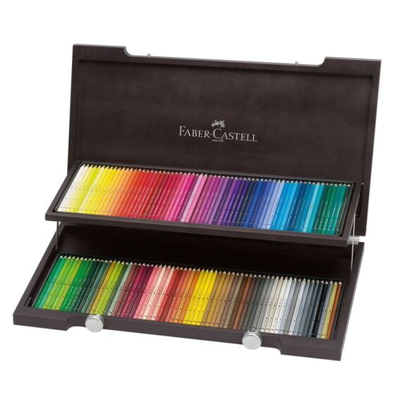 Faber-Castell 117513 Etui Hartschalenetui für Stifte Holz Braun