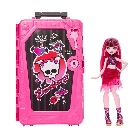 Monster High Skulltimate Secrets Gore-geous Oasis Spielset, Draculaura-Puppe und Zubehörteile