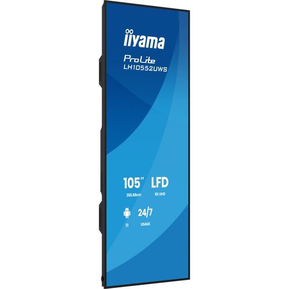 iiyama LH10552UWS-B1AG Signage-Display Kiosk-Design 2,66 m (104.6") LCD WLAN 500 cd/m² UltraWide 5K HD Schwarz Eingebauter Prozessor Android 24/7, 4 image