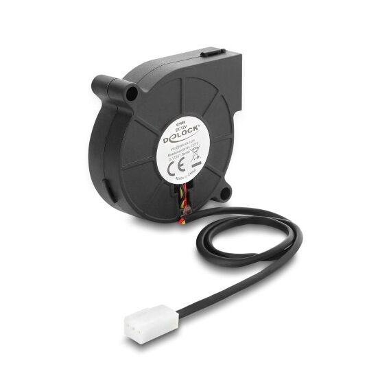 DeLOCK Radiallüfter / Lüftergebläse 12 V DC 50 x 50 x 15 mm mit 3-Pin Lüfteranschluss, schwarz, 3 image