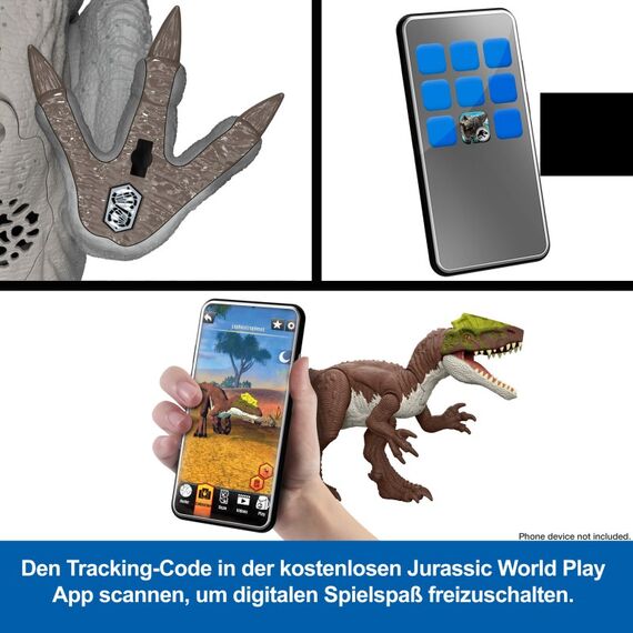 Jurassic World Wild Roar Dinosaurier-Actionfigur Spielzeug, Beißangriff und Brüllgeräusch, 8 image