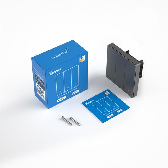 Sonoff M5-3C-86 Elektroschalter Intelligenter Schalter Schwarz, 3 image