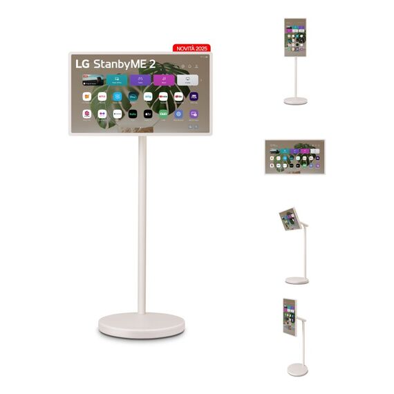 LG StanbyME 2 27LX6TDGA Tragbarer Monitor Beige 68,6 cm (27") LED 2560 x 1440 Pixel, 2 image