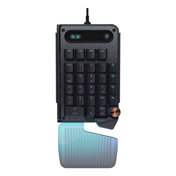 Turtle Beach Command Series KP7 Gaming-Tastatur – Kompaktes Design, Schnelltrigger, Hall-Effekt-Schalter, programmierbares Scrollrad, 8K-Abrufrate, Double-Shot-PBT-Tastenkappen, RGB-Beleuchtung, 3 image