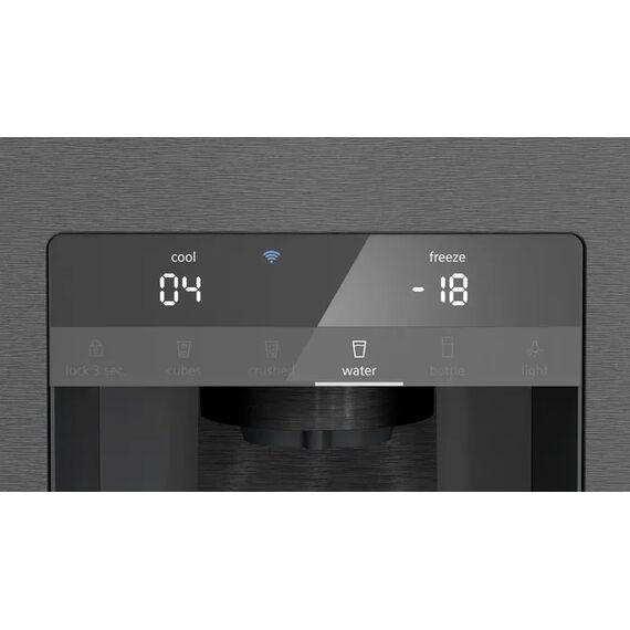 Siemens iQ500 KF96DAXEA Side-by-Side Kühlkombination Freistehend 574 l Schwarz, Edelstahl, 3 image