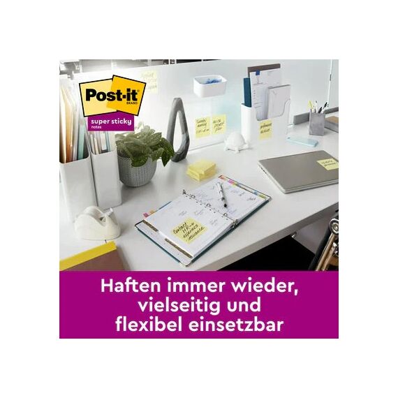 3M 654-SSCY-P8+4 Klebezettel Quadratisch Gelb 90 Blätter Selbstklebend, 8 image