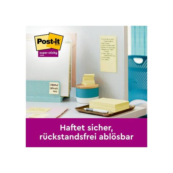 3M 654-SSCY-P8+4 Klebezettel Quadratisch Gelb 90 Blätter Selbstklebend, 9 image