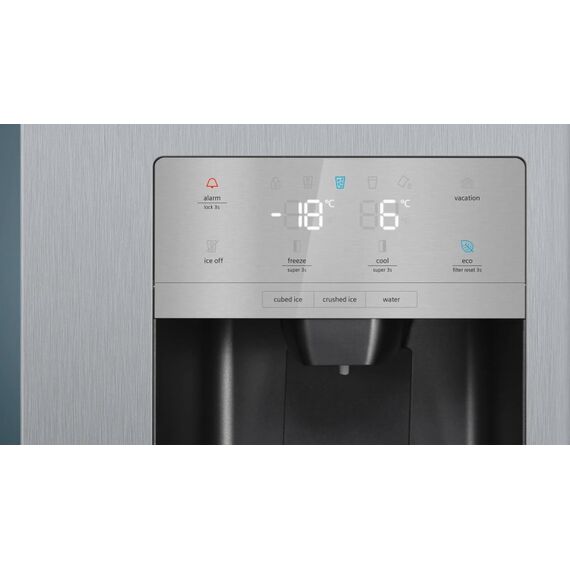 Siemens iQ500 KA93GAIDP Side-by-Side Kühlkombination Freistehend 560 l Grau, 4 image