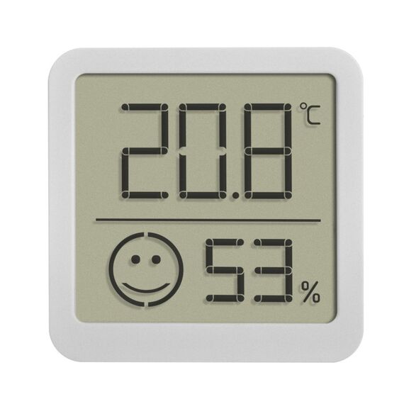 TFA-Dostmann 30.5053.02 Umgebungsthermometer Elektronisches Umgebungsthermometer Drinnen/Draußen Silber, Weiß