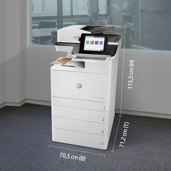 HP Color LaserJet Enterprise Flow LaserJet Enterprise Flow M776z Wireless Multifunction Farbe Drucker, Kopierer, Scanner; Duplex, 3 image