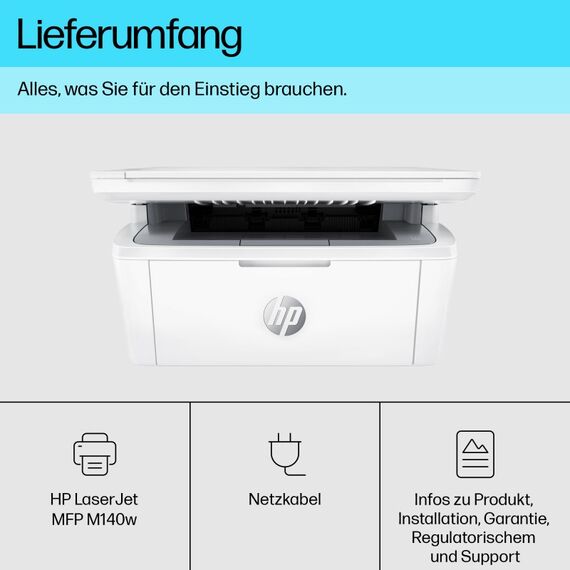 HP LaserJet M140w Wireless Multifunction Schwarzweiß Drucker, Kopierer, Scanner, 3 image