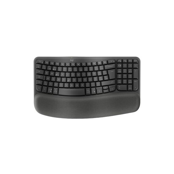 Logitech Wave Keys Tastatur Büro RF Wireless + Bluetooth QWERTZ Schweiz Graphit, Farbe: Graphit