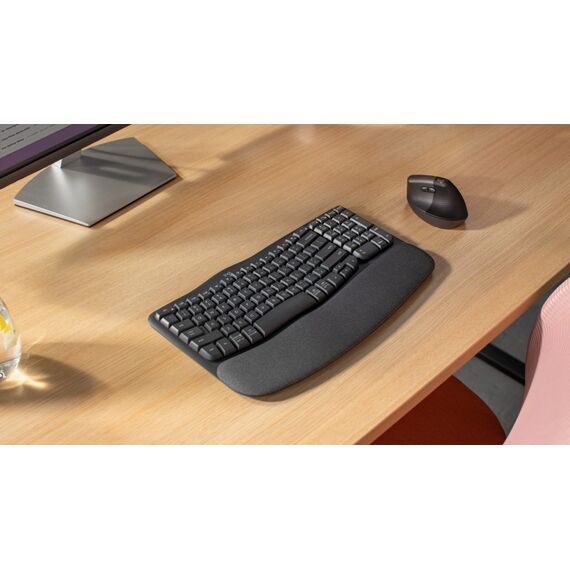 Logitech Wave Keys Tastatur Büro RF Wireless + Bluetooth QWERTZ Schweiz Graphit, Farbe: Graphit, 7 image