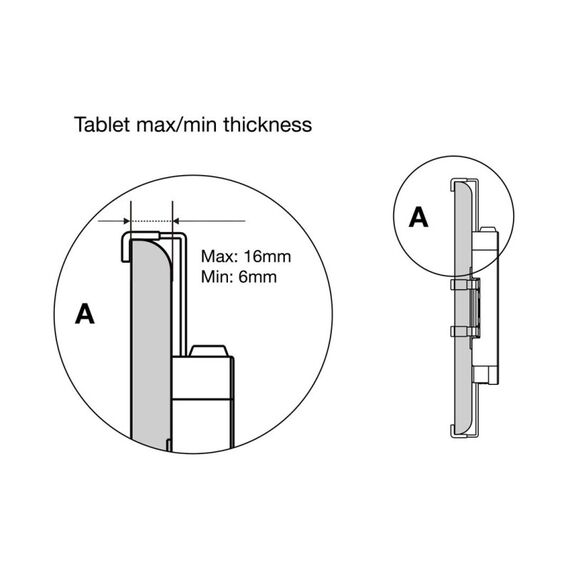 Multibrackets 0341 Halterung Passive Halterung Tablet/UMPC Schwarz, 6 image