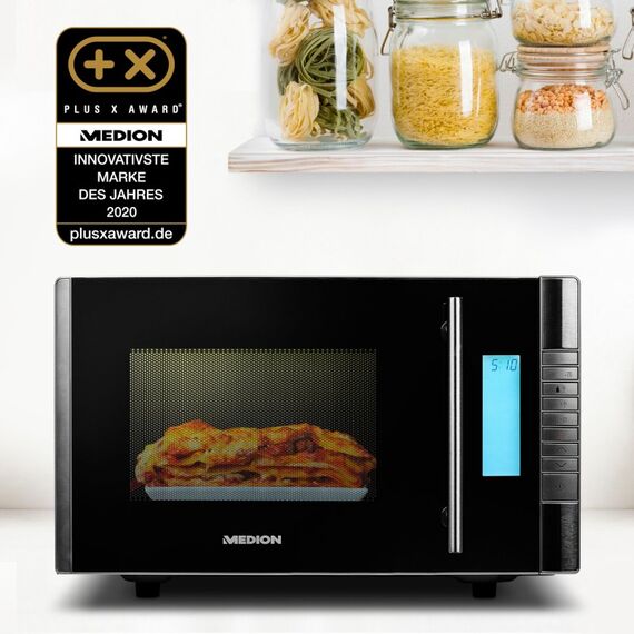 MEDION MD 14482 Schwarz, Edelstahl Grill-Mikrowelle Arbeitsplatte 20 l 800 W, 4 image