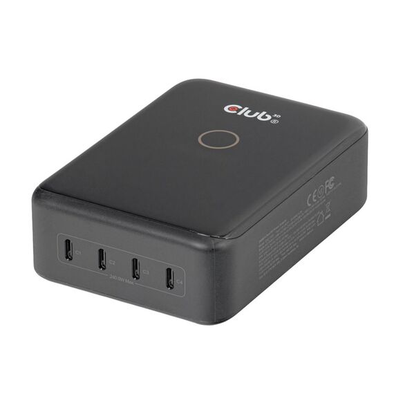 CLUB3D CAC-1933 Ladegerät 4-Port USB-C® 240W GaN PD 3.1 + PPS + LED Display, 9 image