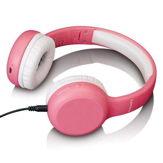 Lenco HPB-110PK Kopfhörer Verkabelt & Kabellos Kopfband Mikro-USB Bluetooth Pink, 5 image