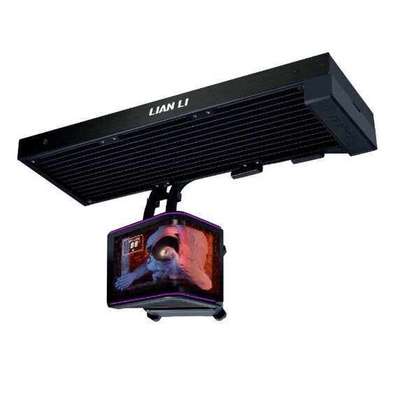 Lian Li HydroShift II OLED Curved 360P28 Prozessor All-in-One-Flüssigkeitskühler Schwarz 1 Stück(e), Farbe: Schwarz
