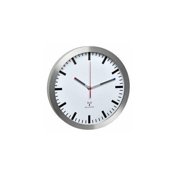 TFA-Dostmann Analoge Funk-Wanduhr mit Aluminium-Rahmen