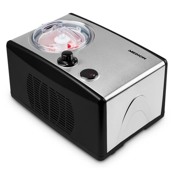 MEDION MD 18387 Kompressor Eismaschine 1,5 l 150 W Schwarz, Silber