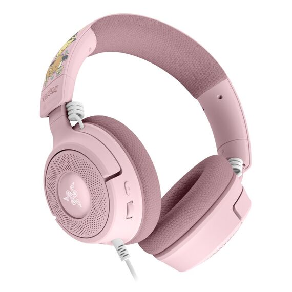Razer Kraken V4 X – Pikachu & Eevee Edition Kopfhörer Kabelgebunden Kopfband Gaming USB Type-C / USB Type-A Pink, Farbe: Pink, Länge: 2 m