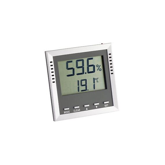 TFA-Dostmann 30.5010 Hygrometer/Psychrometer Drinnen Elektronisches Hygrometer Grau, Silber