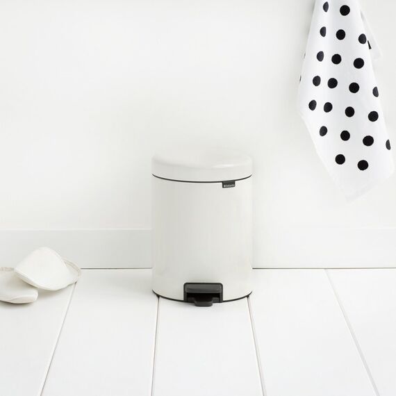 Brabantia Pedal Bin newIcon Rund Weiß, Farbe: Weiß