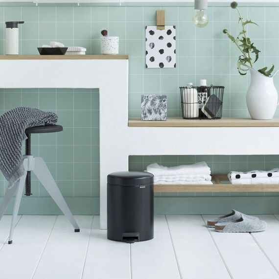 Brabantia Pedal Bin newIcon Rund Schwarz, Farbe: Schwarz, 3 image