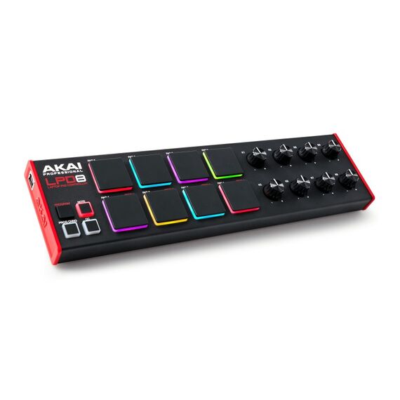 Akai LPD8 MKII MIDI-Tastatur 8 Schlüssel USB Schwarz, Rot