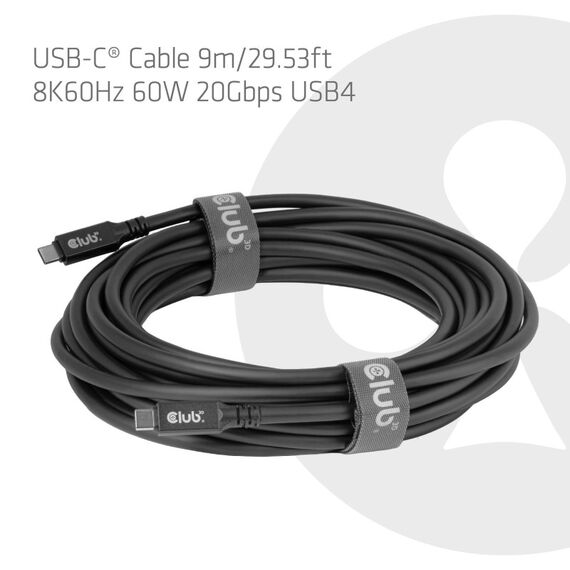 CLUB3D USB-C®-Kabel 8K60Hz 60W , USB4 ,53 ft, 8 image