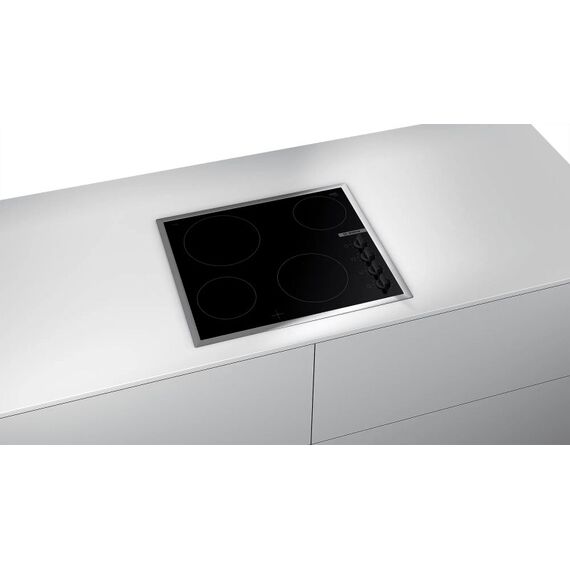 Bosch Serie 2 PKE645CA2E Kochfeld Schwarz, Edelstahl Integriert 60 cm Keramik 4 Zone(n), 2 image