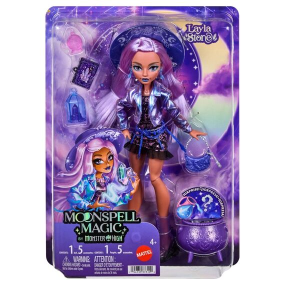 Monster High Moonspell Magic by Layla Stone-Modepuppe, Kristall-Hexe mit Zubehörteilen, 6 image