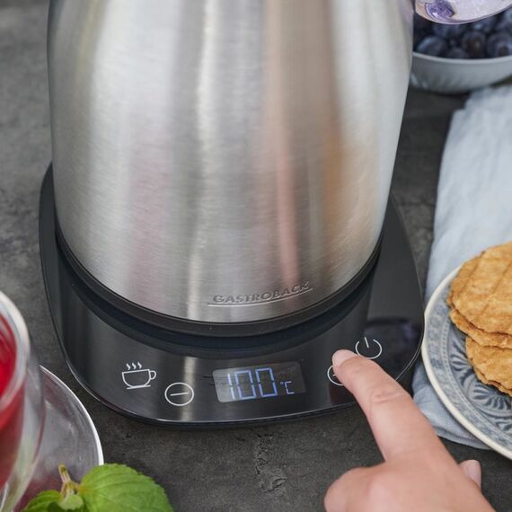 Gastroback Design Advanced Thermo Wasserkocher 1,7 l 2200 W Schwarz, Edelstahl, 4 image