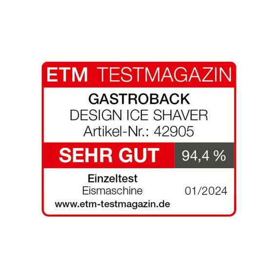 Gastroback Design Ice Shaver 0,2 l Edelstahl 35 W Elektro, 9 image