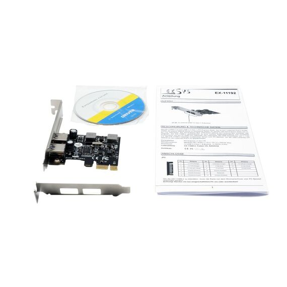 EXSYS 2-Port USB 3.2 Gen 1 PCIe Karte mit Self Power, 3A (Renesas), 3 image