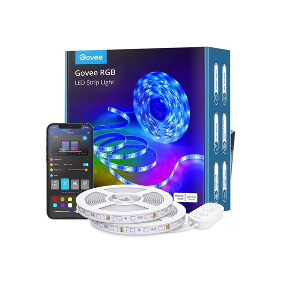 Govee LED-Leuchtstreifen WiFi, BT, 10m, RGB
