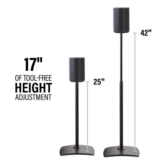 SANUS WSSE1A2-B2 - ADJUSTABLE SPEAKER STAND SONOS ERA 100 - PAIR - BLACK Schwarz, 2 image