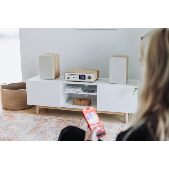 Pure 252807 Home-Stereoanlage Heim-Audio-Mikrosystem 50 W Eiche, Weiß, 8 image