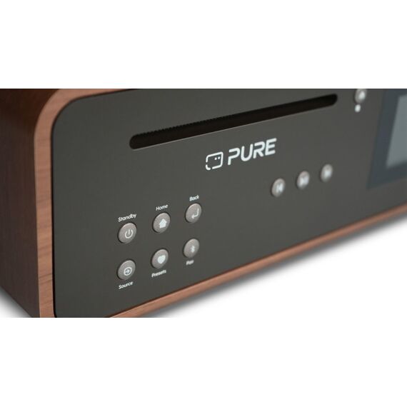 Pure Micro HiFi Classic Stereo Heim-Audio-Mikrosystem 50 W Schwarz, Walnuss, 3 image