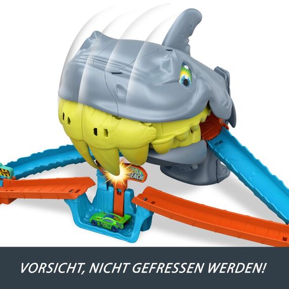 Hot Wheels City -Spielset „Hai-Alarm am Strand“ und Die-Cast-Spielzeugauto im Maßstab 1:64, Momente des Siegens, 7 image