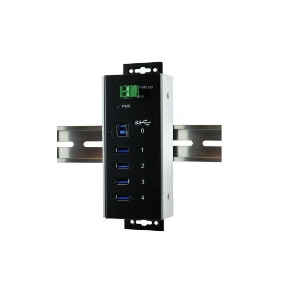 EXSYS EX-1185HMVS-WT Schnittstellen-Hub USB 3.2 Gen 1 (3.1 Gen 1) Type-B 5000 Mbit/s Schwarz