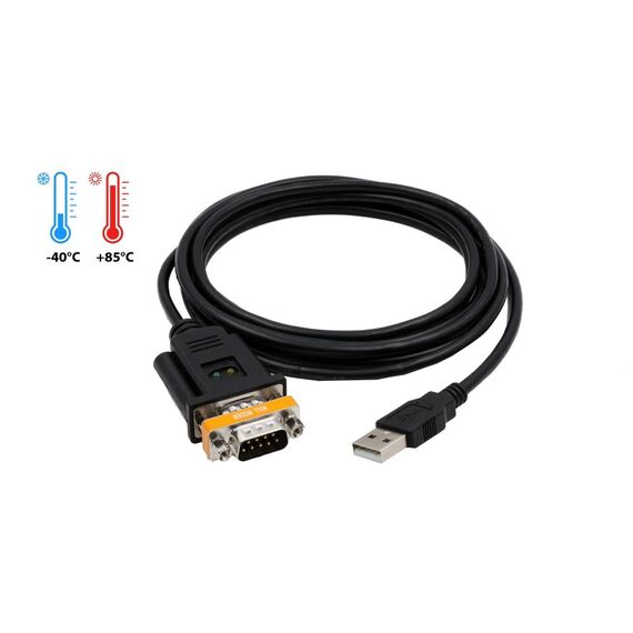 EXSYS EX-1311-2T Kabeladapter USB Type A 2.0 RS-232 Schwarz