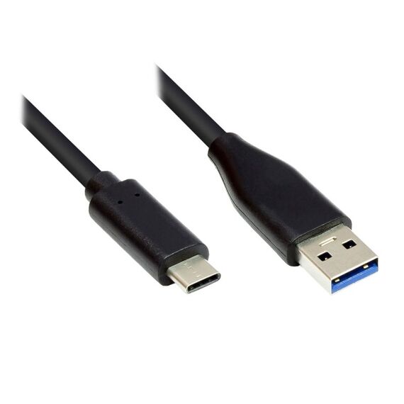 EXSYS EX-K1584-5.0 USB Kabel USB 3.2 Gen 1 (3.1 Gen 1) 5 m USB A USB C 5 Gbit/s Schwarz