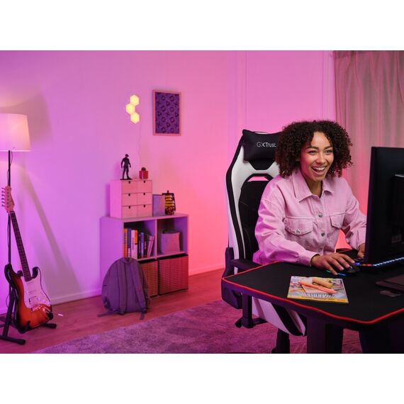 Trust GXT 714 RUYA Universal-Gamingstuhl Schwarz, Weiß, 8 image