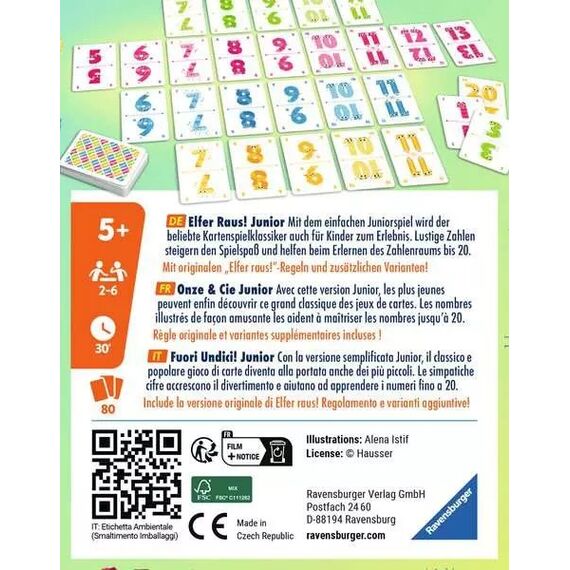 Ravensburger Elfer raus! Junior - Kartenspiel ab 5 Jahren