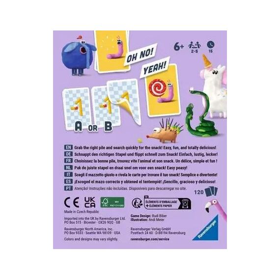 Ravensburger 24901 Brettspiel Snackaroo Card Game 15 min Kartenspiel Logisch, 2 image