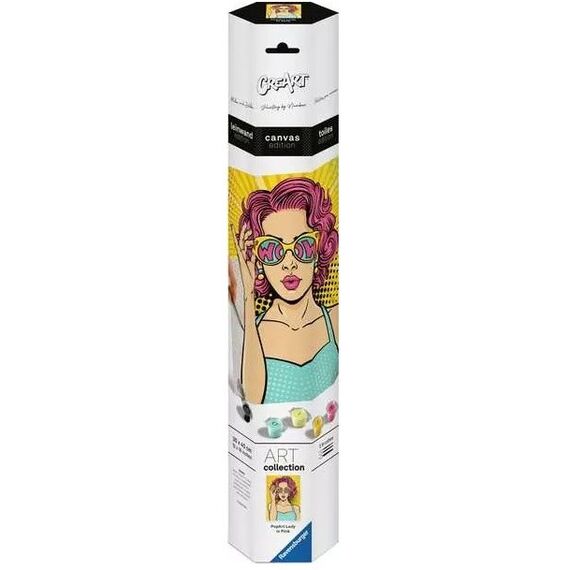 Ravensburger CreArt Lady in Pink (PopArt) - Malen nach Zahlen für Erwachsene